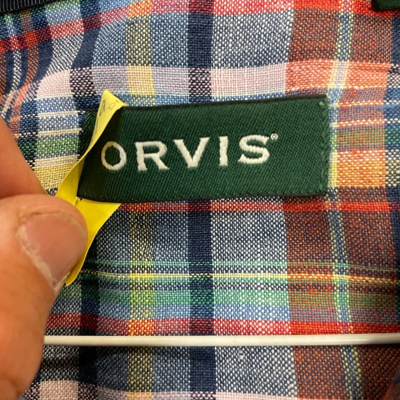 Orvis men’s size XXL plaid design button down shirt sleeve shirt - Picture 4 of 5